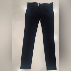 Freddy Satin Black Straight Leg Pants